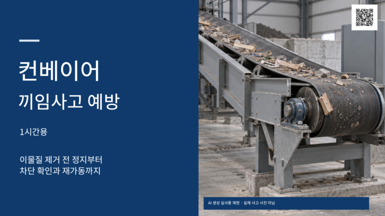 컨베이어 끼임사고 예방 교육자료 PDF: 1시간용·2시간용