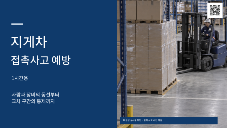 지게차 접촉사고 예방 교육자료 PDF: 1시간용·2시간용