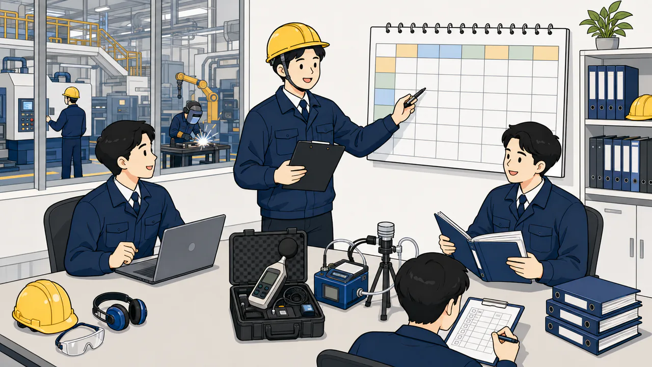 법정검사·작업환경측정·건강진단 일정: 대상·주기·다음 기한